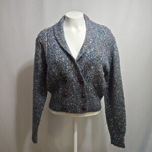 FLAW Vintage Robert Scott Double Breasted Cardigan Sweater Womens Size Med 80s